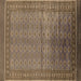 Square Oriental Brown Industrial Rug, urb1992brn