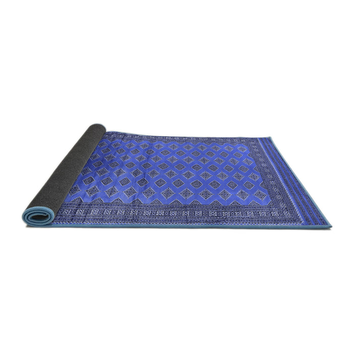 Sideview of Oriental Blue Industrial Rug, urb1992blu