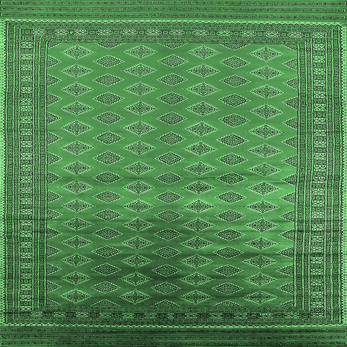 Square Oriental Emerald Green Industrial Rug, urb1992emgrn