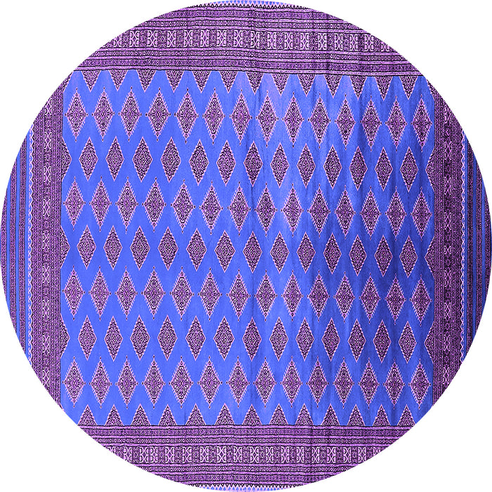 Round Oriental Purple Industrial Rug, urb1992pur