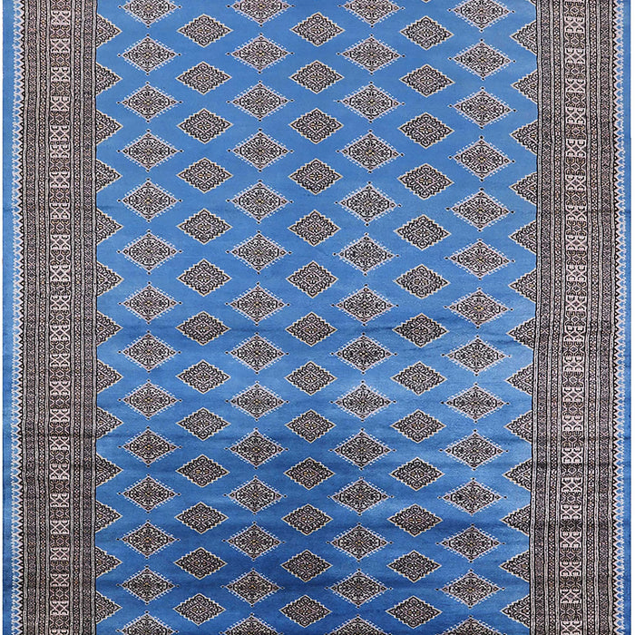 Mid-Century Modern Blue Oriental Rug, urb1992