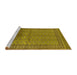 Sideview of Machine Washable Oriental Yellow Industrial Rug, wshurb1992yw