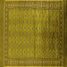 Square Oriental Yellow Industrial Rug, urb1992yw