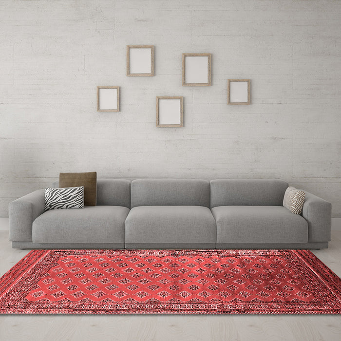 Industrial Red Washable Rugs