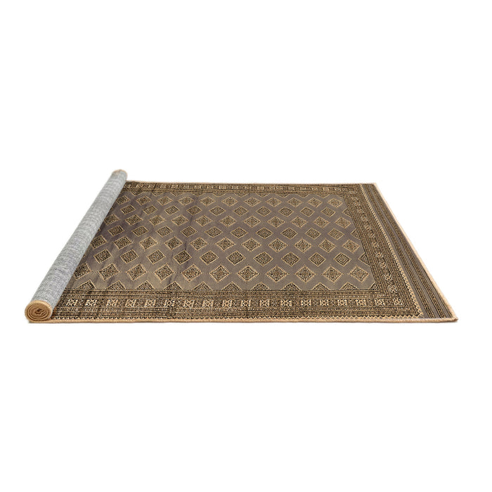 Sideview of Machine Washable Oriental Brown Industrial Rug, wshurb1992brn