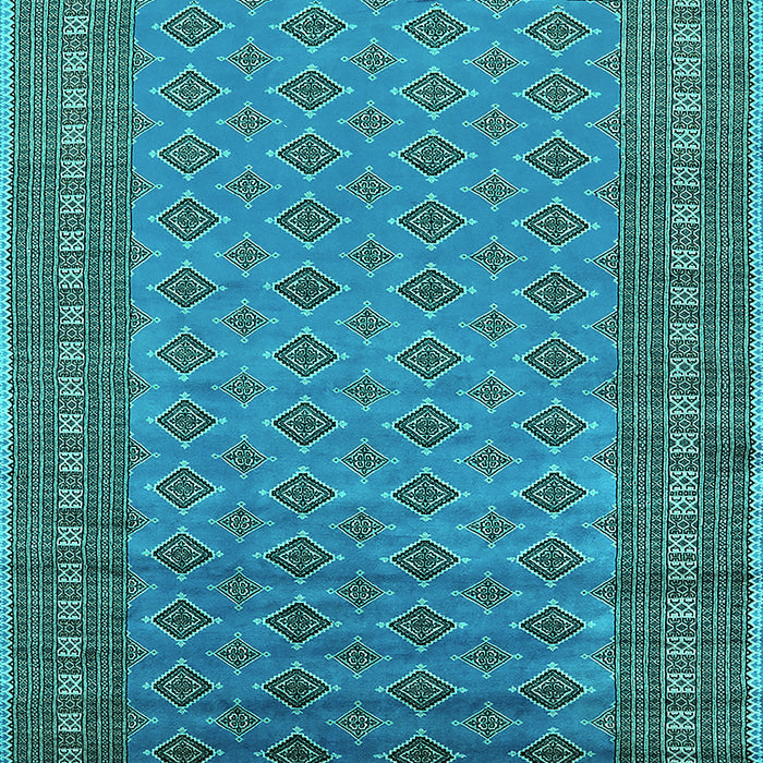 Machine Washable Oriental Turquoise Industrial Area Rugs, wshurb1993turq