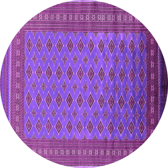 Round Machine Washable Oriental Pink Industrial Rug, wshurb1993pnk