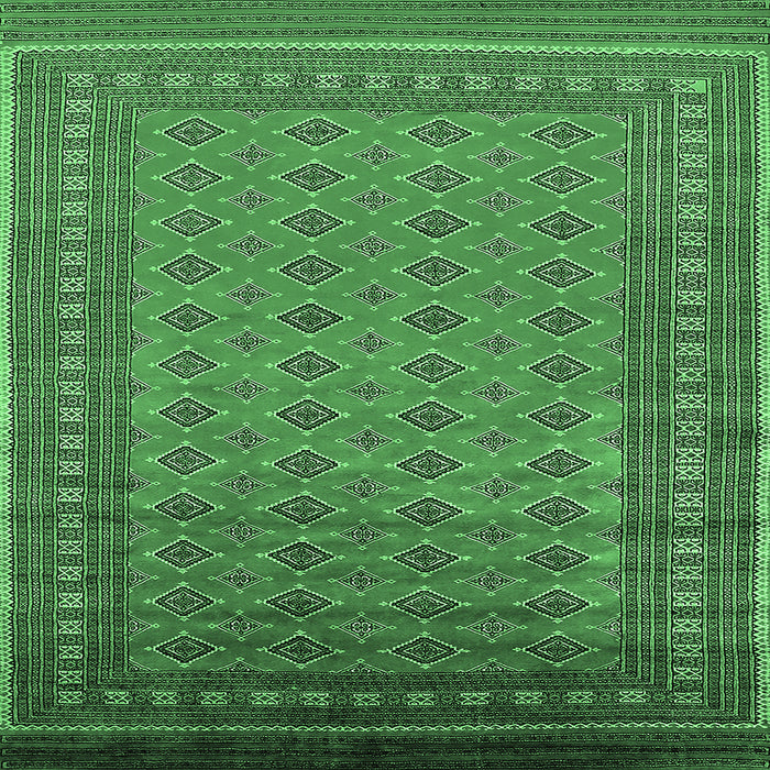 Square Oriental Emerald Green Industrial Rug, urb1993emgrn