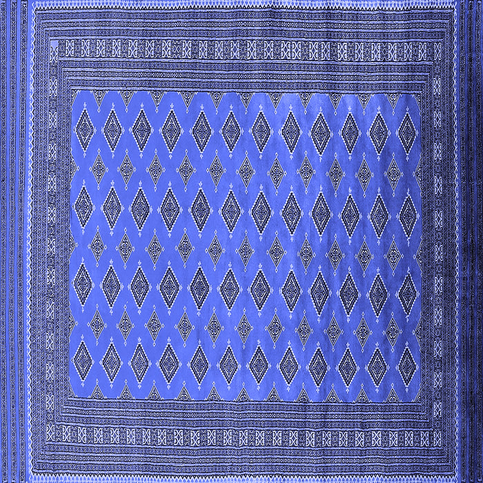 Square Oriental Blue Industrial Rug, urb1993blu