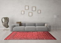 Machine Washable Oriental Red Industrial Rug, wshurb1993red