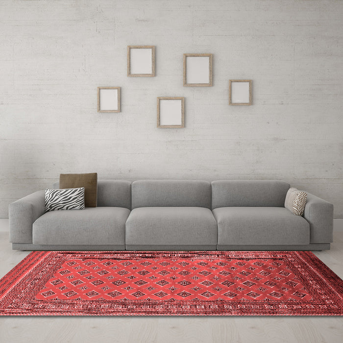 Industrial Red Washable Rugs