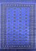 Machine Washable Oriental Blue Industrial Rug, wshurb1993blu