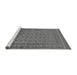 Sideview of Machine Washable Oriental Gray Industrial Rug, wshurb1993gry