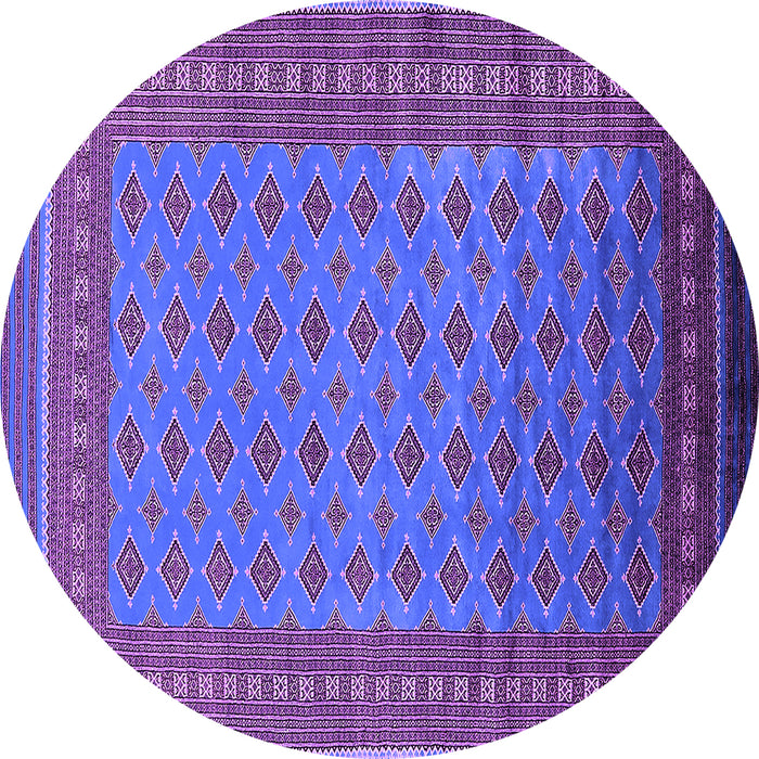 Round Oriental Purple Industrial Rug, urb1993pur