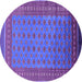 Round Oriental Purple Industrial Rug, urb1993pur