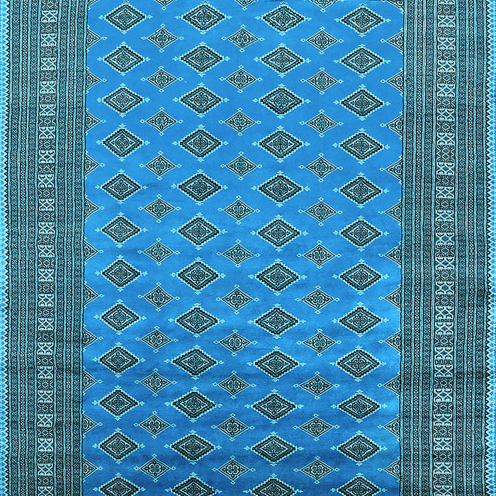 Machine Washable Oriental Light Blue Industrial Rug, wshurb1993lblu