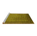 Sideview of Machine Washable Oriental Yellow Industrial Rug, wshurb1994yw