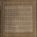 Square Oriental Brown Industrial Rug, urb1994brn