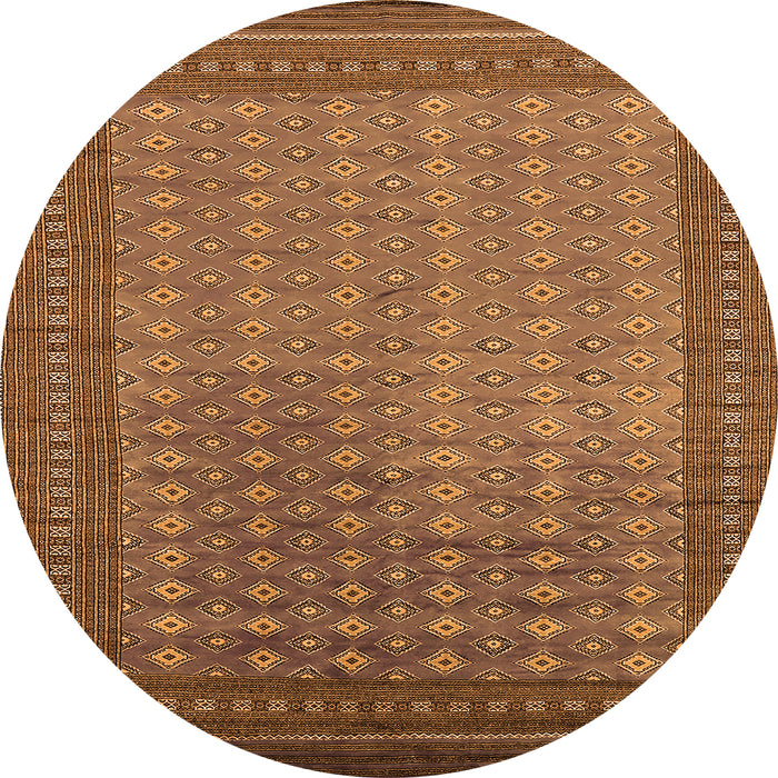 Round Oriental Orange Industrial Rug, urb1994org