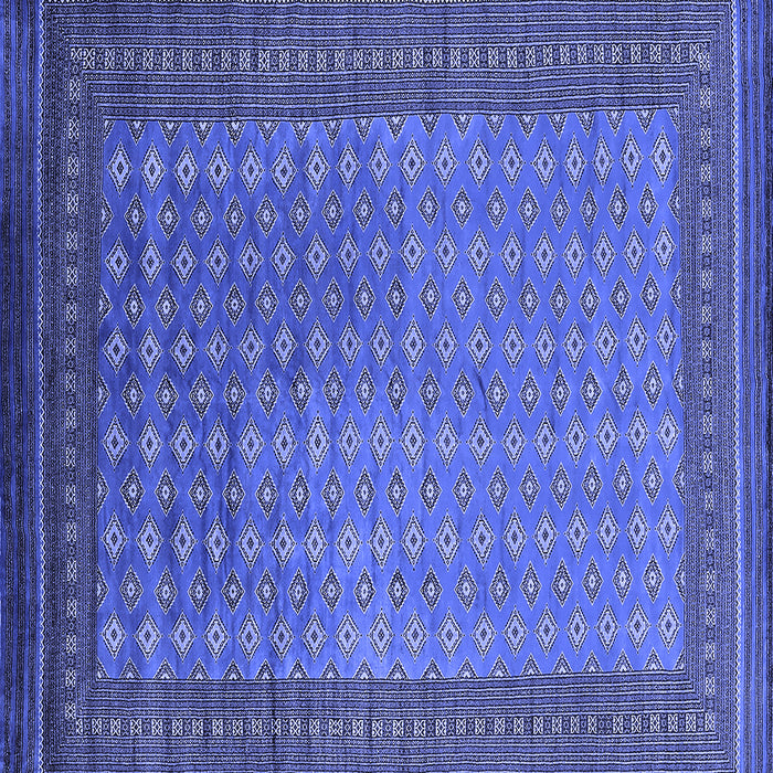 Square Oriental Blue Industrial Rug, urb1994blu