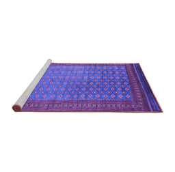 Sideview of Machine Washable Oriental Purple Industrial Area Rugs, wshurb1994pur