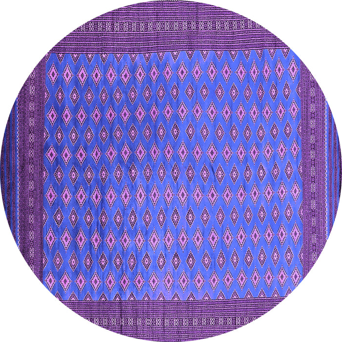 Round Oriental Purple Industrial Rug, urb1994pur