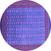 Round Oriental Purple Industrial Rug, urb1994pur