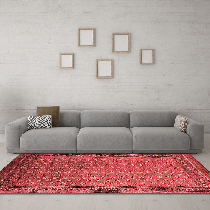 Industrial Red Washable Rugs