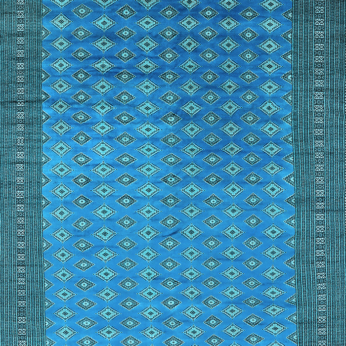 Machine Washable Oriental Light Blue Industrial Rug, wshurb1994lblu
