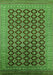 Machine Washable Oriental Green Industrial Area Rugs, wshurb1995grn