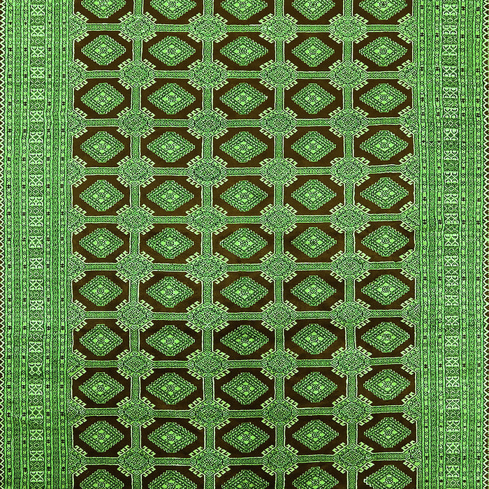 Machine Washable Oriental Green Industrial Area Rugs, wshurb1995grn