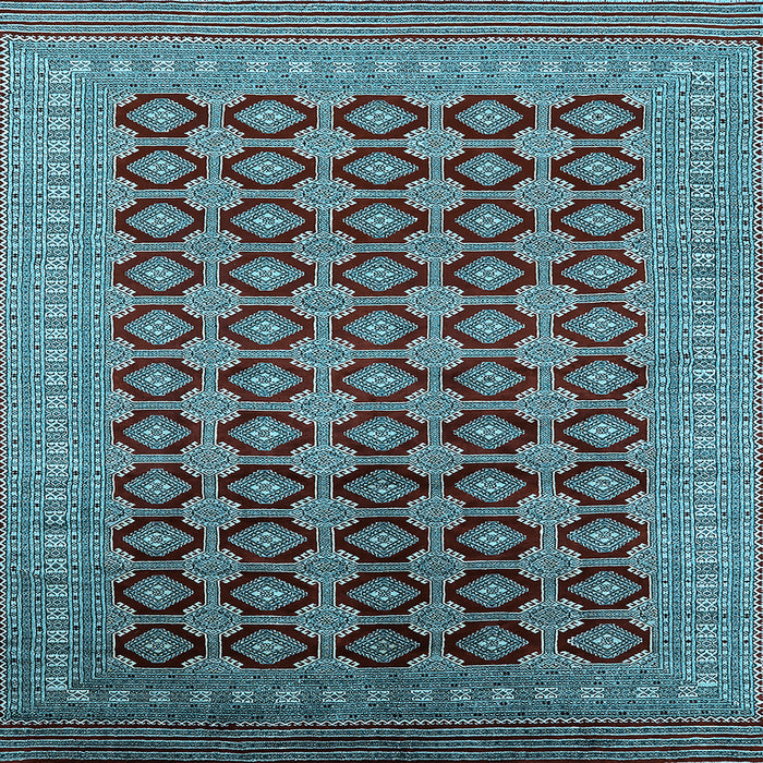 Square Oriental Light Blue Industrial Rug, urb1995lblu