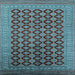 Square Oriental Light Blue Industrial Rug, urb1995lblu