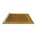 Sideview of Machine Washable Oriental Yellow Industrial Rug, wshurb1995yw