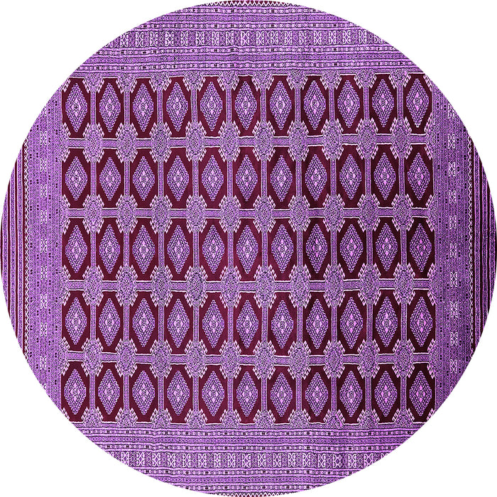 Round Oriental Purple Industrial Rug, urb1995pur
