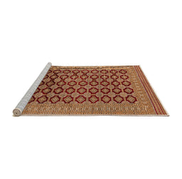Sideview of Machine Washable Oriental Orange Industrial Area Rugs, wshurb1995org