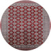 Round Machine Washable Industrial Modern Khaki Rose Pink Rug, wshurb1995