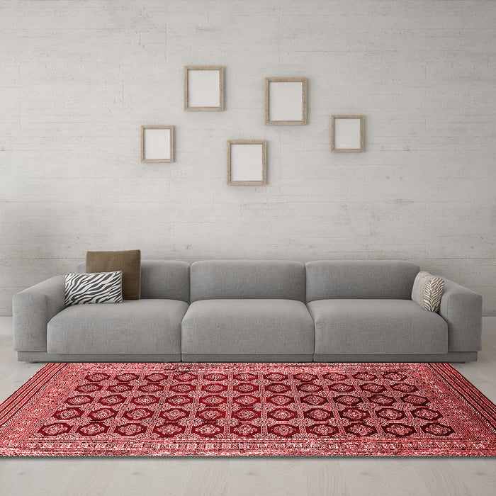 Industrial Red Washable Rugs