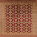 Square Oriental Orange Industrial Rug, urb1995org