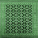 Square Oriental Emerald Green Industrial Rug, urb1995emgrn