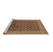 Sideview of Machine Washable Oriental Brown Industrial Rug, wshurb1995brn