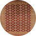 Round Oriental Orange Industrial Rug, urb1995org