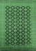 Machine Washable Oriental Emerald Green Industrial Area Rugs, wshurb1995emgrn