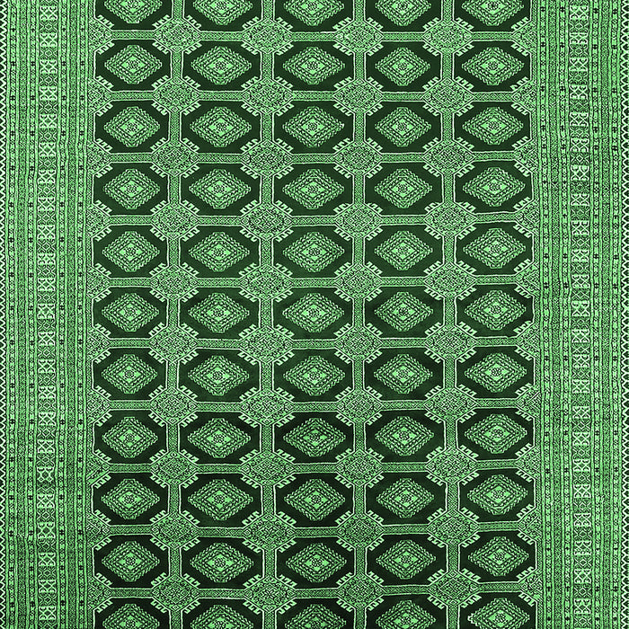 Machine Washable Oriental Emerald Green Industrial Area Rugs, wshurb1995emgrn