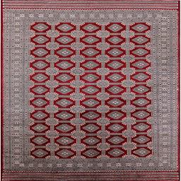 Square Machine Washable Industrial Modern Khaki Rose Pink Rug, wshurb1995