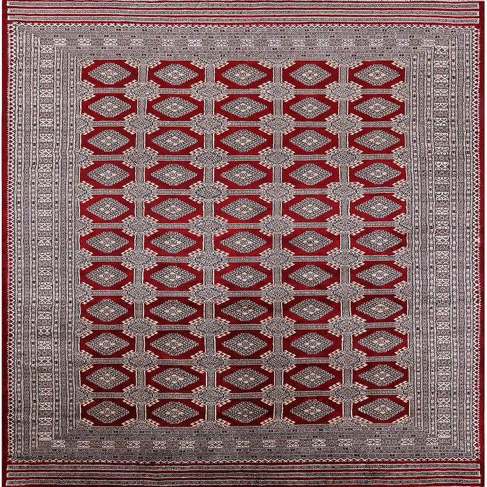 Square Machine Washable Industrial Modern Khaki Rose Pink Rug, wshurb1995