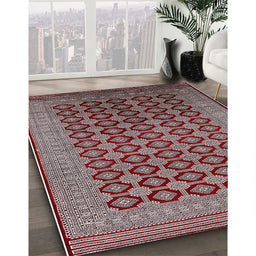 Machine Washable Industrial Modern Khaki Rose Pink Rug in a Family Room, wshurb1995