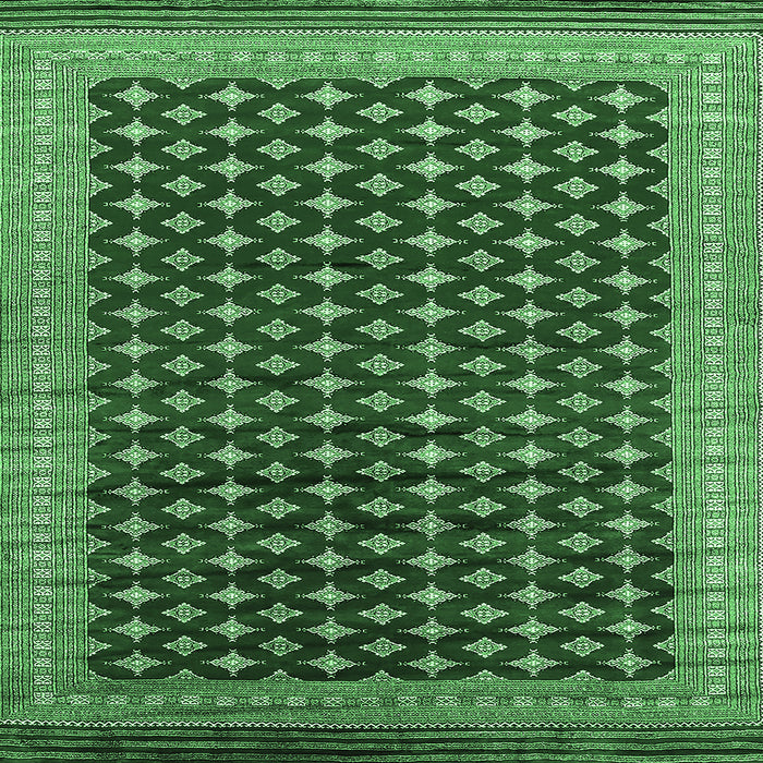 Square Oriental Emerald Green Industrial Rug, urb1996emgrn