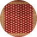 Round Oriental Orange Industrial Rug, urb1996org