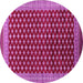 Round Oriental Pink Industrial Rug, urb1996pnk